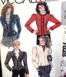 7828 81 FITTED LS COLLAR/PEPLUM OR NOT JACKET PATTERN 12